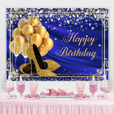 Ballon Absätze Diamant königlich Blau Glücklich Geburtstag Hintergrund für Frauen